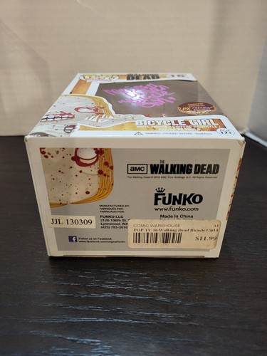 Bicyle Girl 16 /1000 PX Bloody FUNKO POP Walking Dead SIGNED Melissa Cowan JSA - Picture 8 of 12