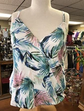 FTF NWT Size 3 Palm Print Wrap Blouse #1729