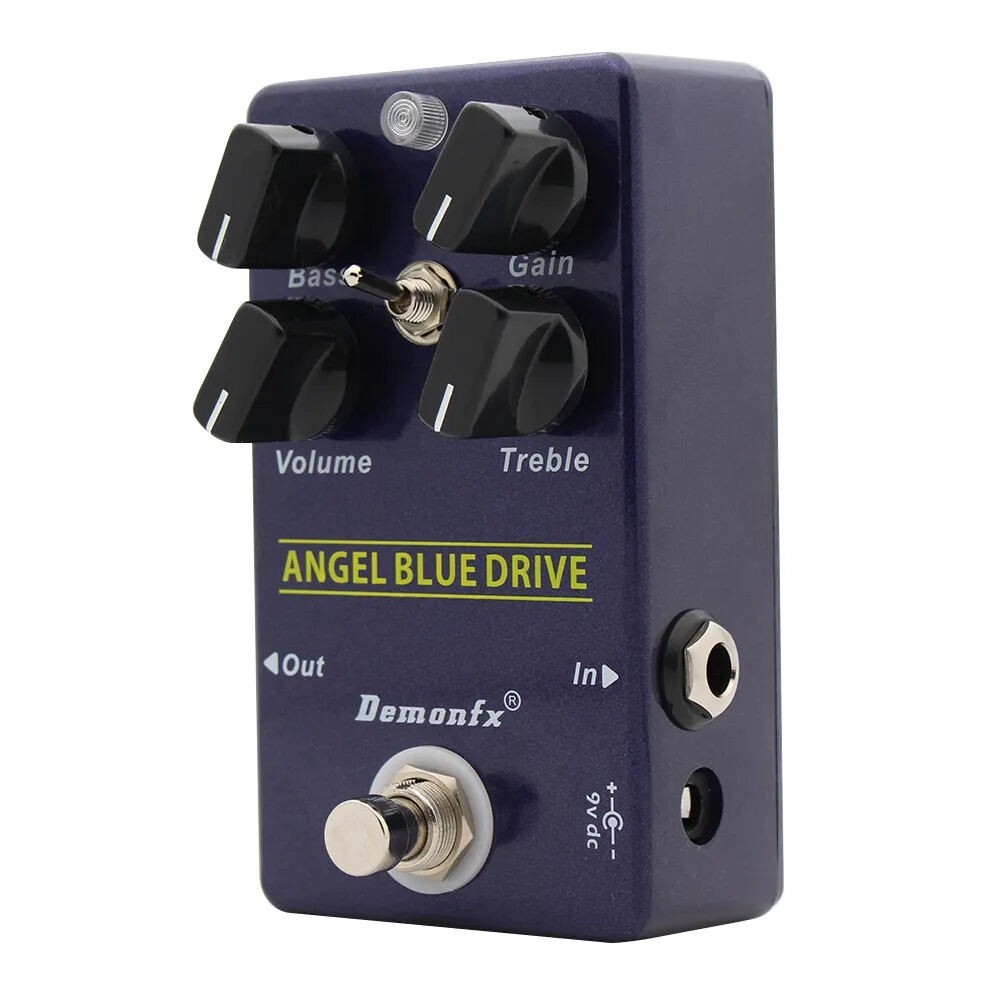 Demonfx ANGEL BLUE DRIVE Guitar FX Pedal Overdrive 2 mode Toggle