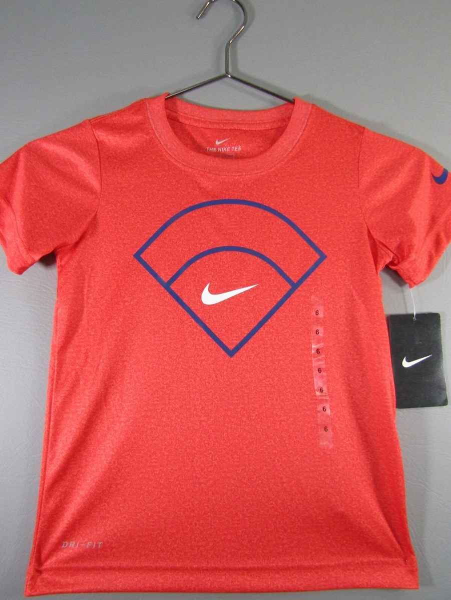 Nike NWT Dri Fit Boys Orange Blue T shirt Size 6M 5 6 eBay