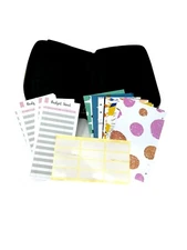 Budget Wallet Cash Envelopes/Sheets/Stickers 12 Each Zip Case Budget System