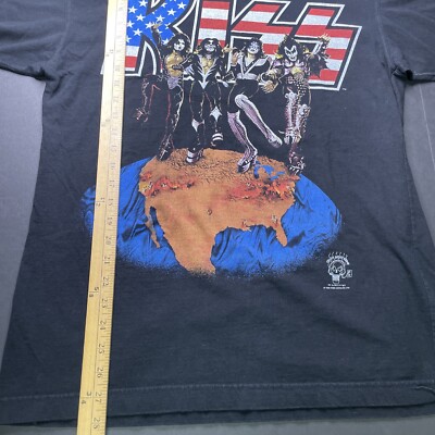 Vintage 1996 Kiss World Tour Shirt Mens Large L 90s Graphic Heavy