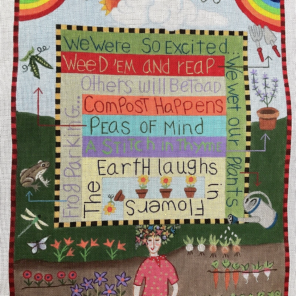 针绣帆布 Maggie Lisa Krause M1641 Growing Things Stitch Painted 18 M — 第 3/4 张图片