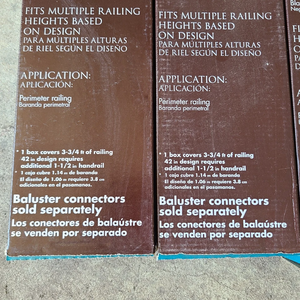 Juego de 100 balaustres de aluminio Veranda 36" altura de riel mismo tamaño que Trex negros Foto 4 de 4