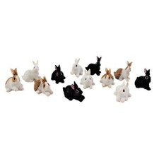 Puppenhaus 12 Hasen Miniatur Haustier Gartenzubehör 1:12 Maßstab