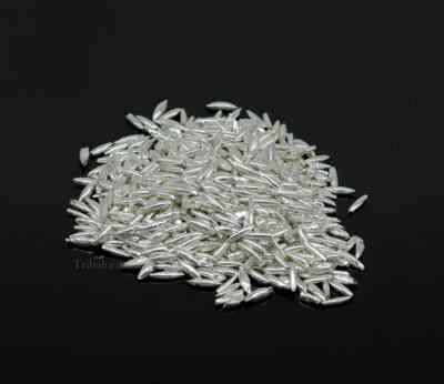 10 grams rice 925 Sterling silver handmade small rice for puja