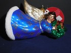 Christopher Radko "Hark The Herald" Glass Christmas Ornament 2021 Angel Blue — photo 2