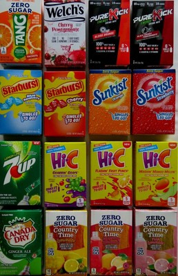 Singles To Go Sugar Free Drink Mix Pick 1: Sunkist, Hi-C, Tang, Pure Kick & More