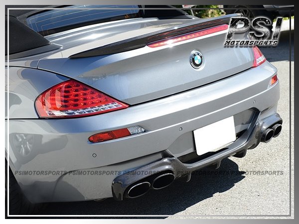 VOS Style Carbon Fiber Diffuser For 2005-2010 BMW E63 E64 M6 Rear ...