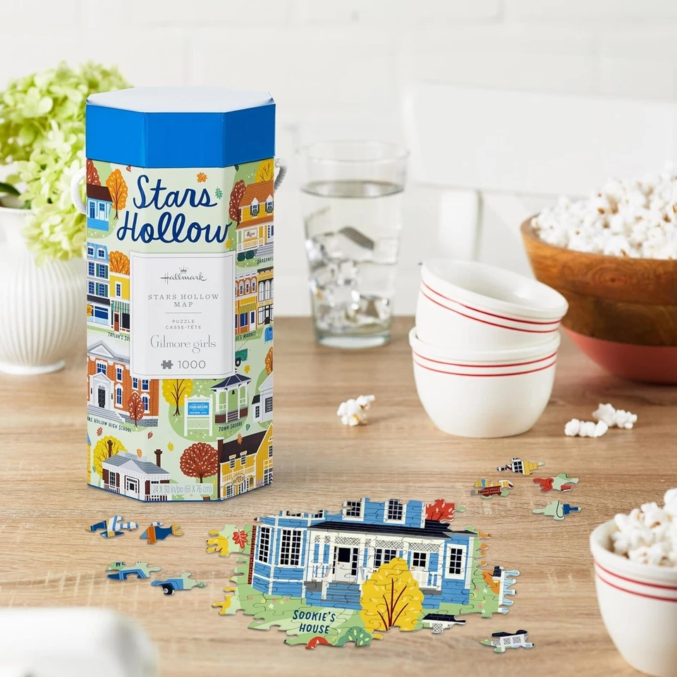 Gilmore Girls 1,000-Piece Jigsaw Puzzle (Stars Hollow Map) Gift for Child, GamE - Image 2 of 4