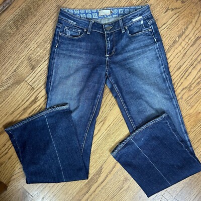 Paige Robertson Flare Distressed Denim Jeans Size 29
