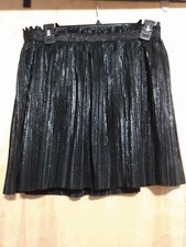 Wonder Nation girls' black shimmer pleated skirt, size X-Large 14/16