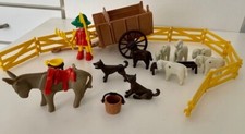 Playmobil 3412 Klicky von 1994 Schäfer mit Schafherde und Planwagen, Dach fehlt,