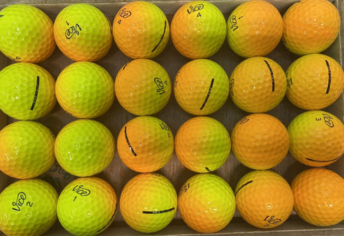 24 Vice Pro Plus Shade Yellow & Orange Golf Balls 5A Used Excellent Condition - Picture 4 of 5