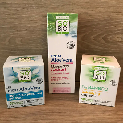 LEA NATURE - 3er Set Gesichtsmasken - Ton, Aloe Vera