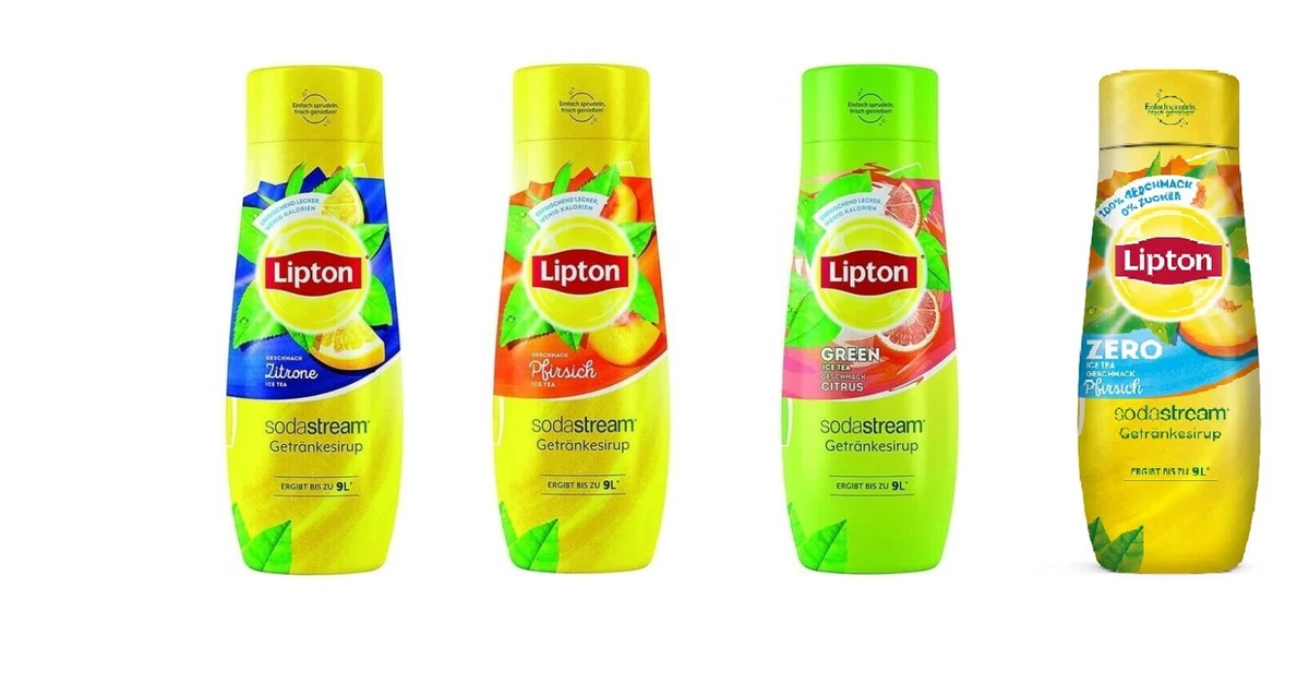 SCIROPPO CONCENTRATO SODASTREAM Lipton tè freddo limone, tè freddo verde,  tè ghi