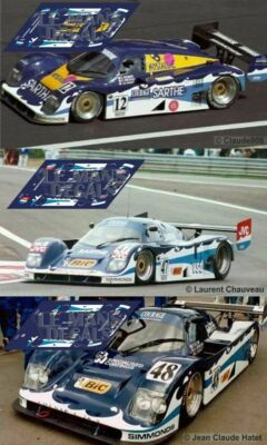 Décalcomanies Cougar C26S Porsche - Le Mans 1991 - Échelles 1:18, 1:24, 1:32, 1:43