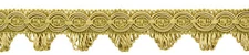 Scalloped Fringe Gimp, Style# SF0150FG, Color# C4 - Antique Gold [27 Yards]