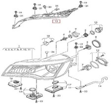 Audi Headlight Upper Bracket Mount Panel Left A7 S7 RS7 Genuine 4G8941453A