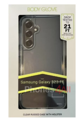 Body Glove Rugged Case with Holster for Samsung Galaxy s23 FE- Clear (BRAND NEW)