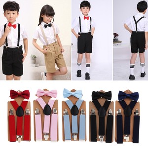 Kids Adjustable Boys Girls Suspenders Braces Child Clip-on Elastic Y-Back Vogue