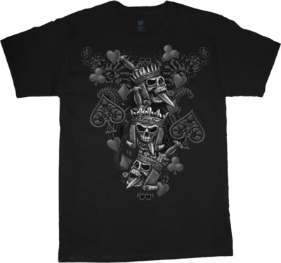 King Crown Skull T-shirt Graphic Tees Clothing Apparel Mens Gifts