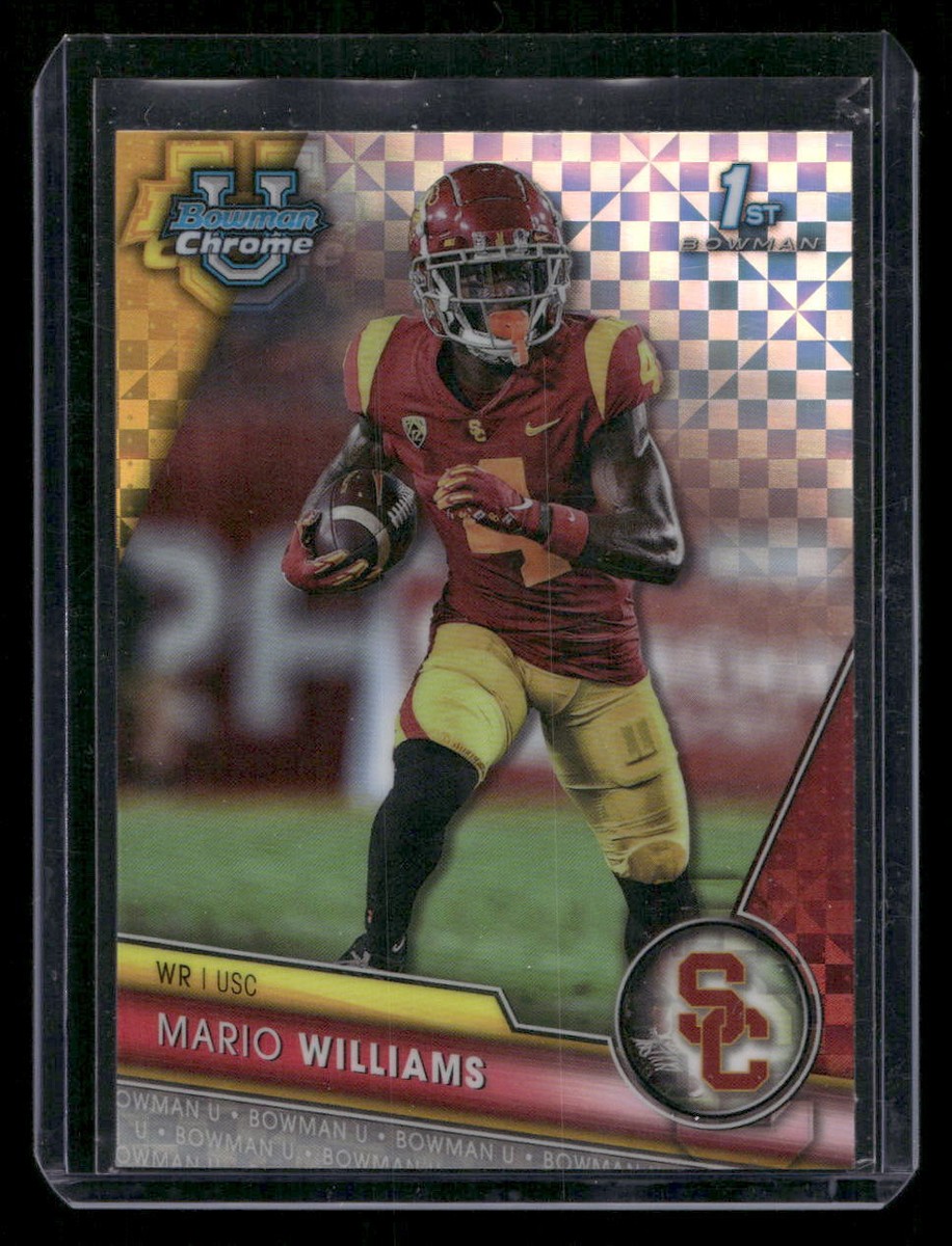 2023 Bowman University Chrome Mario Williams X-Fractor #184 Card