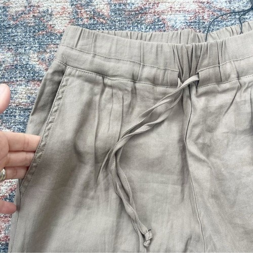 Pantaloni marrone chiaro misto lino monrow nuovi con etichette taglia small - Foto 4 di 9