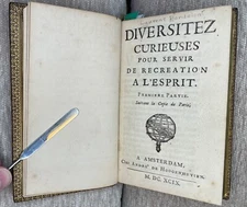 Rare 1699 Edition of "Diversitez Curieuses" by Laurent Bordelon – Amsterdam