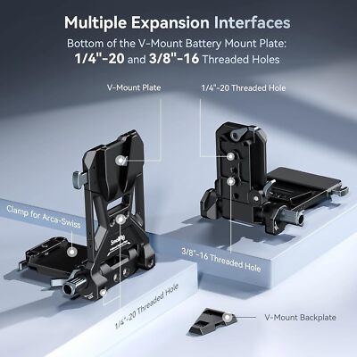 SmallRig V-Mount Battery V Lock Mount Plate for Mirrorless / DSLR