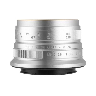 7Artisans APSC manual focus 25mm F1.8 MFT lens for M4/3 camera =Silver=