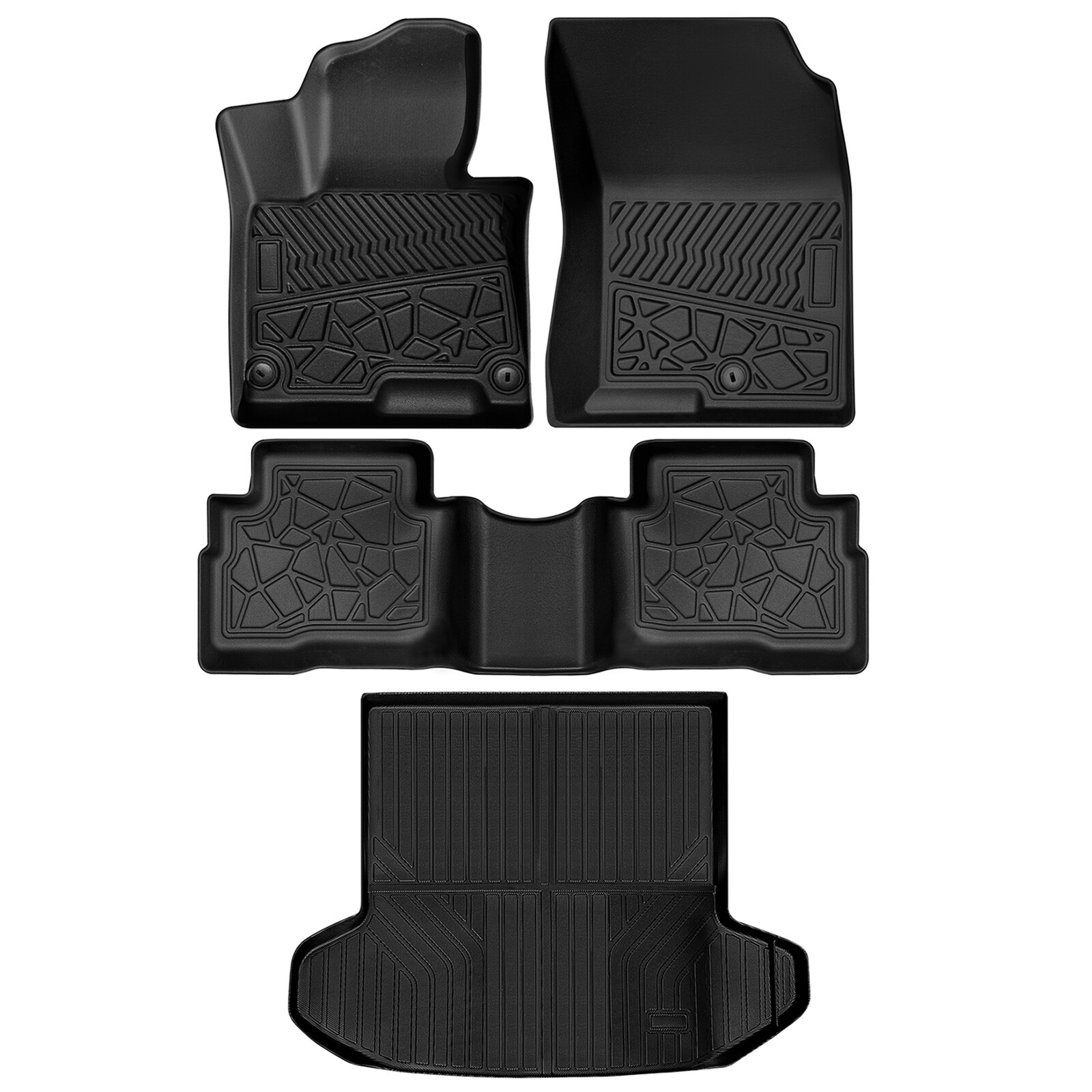 2022-2023 Kia Sportage Hybrid 4X Floor Mats & 3D Cargo Liner in Black