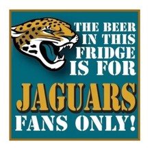 Jacksonville Jaguars NFL Football Beer Fridge Warning Refrigerator Magnet