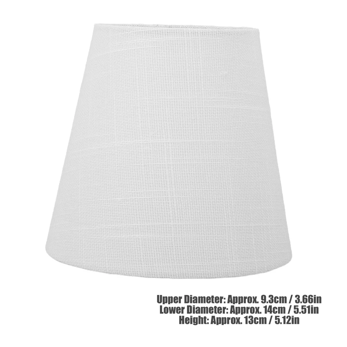 6Pcs Fabric Lampshade Mini Small White Barrel Lamp Shades Clip On