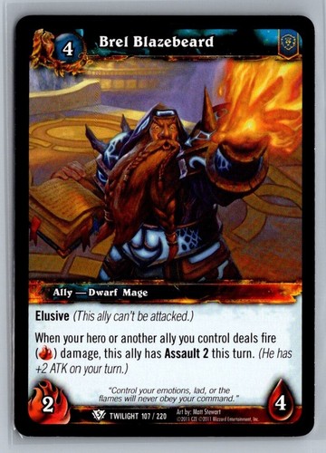 2011 World of Warcraft TCG: Twilight the Dragons Brel Blazebeard #107