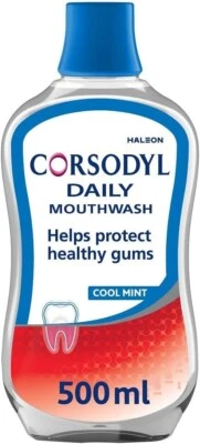 Corsodyl Daily Gum Care Mouthwash Alcohol Free Cool Mint, 500ml UK