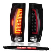LED Tail Light Assembly 3rd Third Brake Cargo Lamp Black Housing Smoked Lens