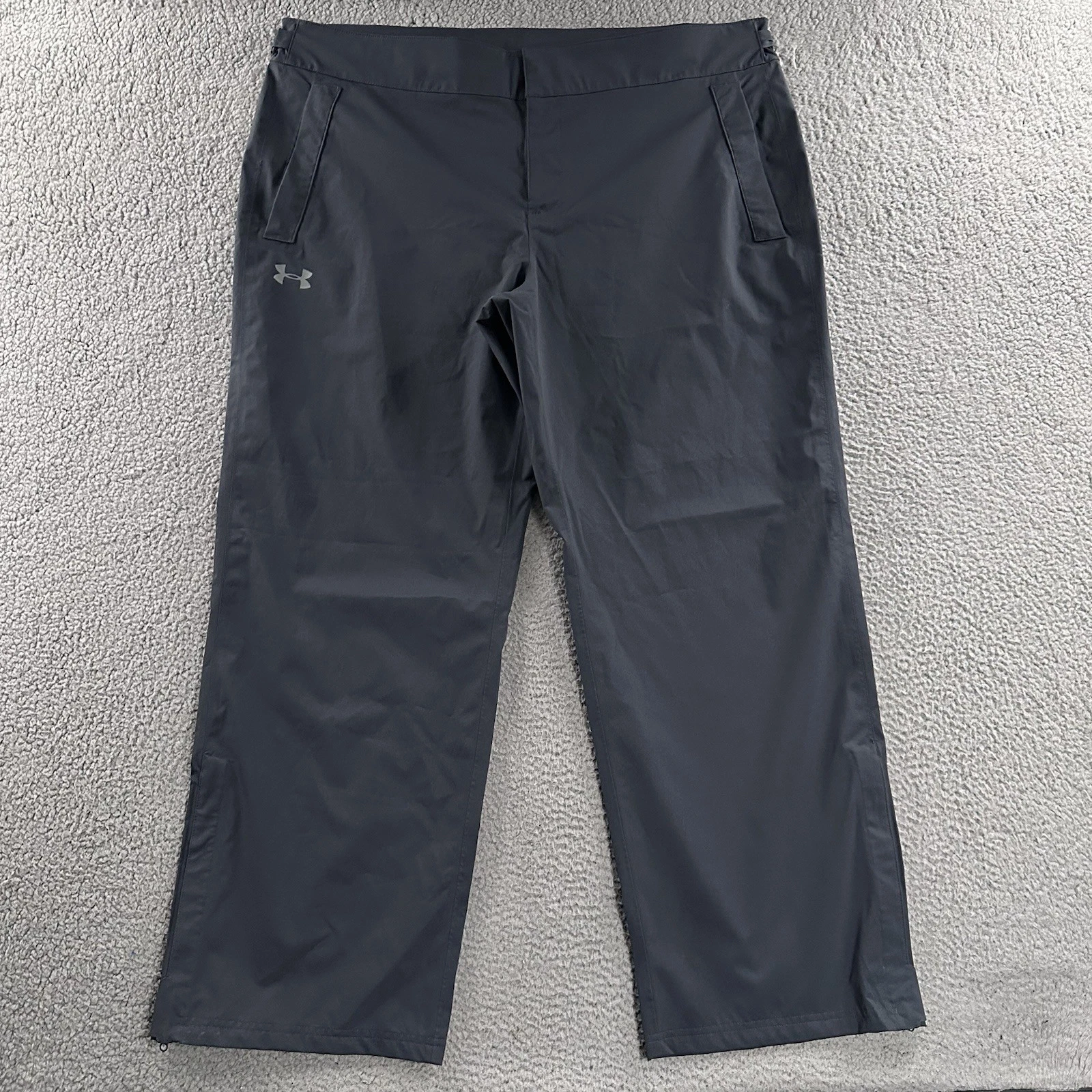 Under Armour Mens Pants Gray Size XXL UA Storm Rain Pant Lined 100% Polyester