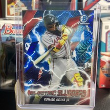 2026 Bowman Chrome Blue Mojo Electric Sluggers Ronald Acuna Jr 82/150