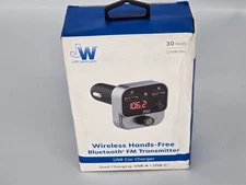 Just Wireless FM Transmitter with USB-C and USB-A Charging Port - **PRE-OWNED**
