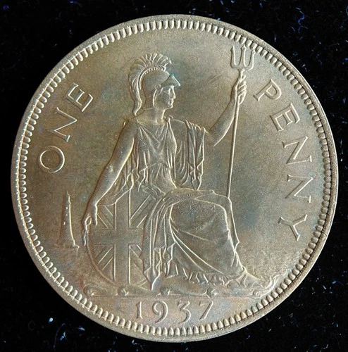 1937 George VI Penny — photo from the most recent tracked eBay sale
