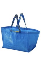 Lot of 5 IKEA FRAKTA Blue Shopping Bags Tote Storage Moving Laundry Reusable New