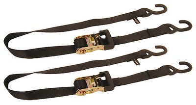 Pit Posse Pair of Heavy Duty 6ft Ratchet Tie Down Cargo Straps 1.5'''' x 72''''