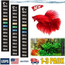 1/3x Dual Fish Tank Aquarium Thermometer Temperature Sticker Celsius Fahrenheit