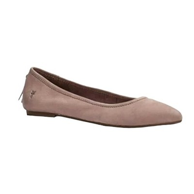 Frye Women's Regina Pointed Toe Leather Ballet Flats Lilac Size 7