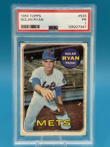 Nolan Ryan 1969 Topps PSA 1 New York Mets Baseball Card