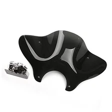  7/8" Cruiser Windshield Windscreen with Mounting Kit for Universal Black