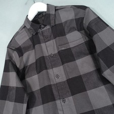 Lululemon Shirt Mens Medium Grey Black Masons Peak Flannel Button Up Luxury Top