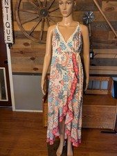 Flying Tomato Floral Ruffle Wrap Dress