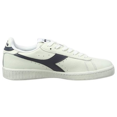 diadora Game L Low Waxed Lace Up  Mens Blue, Off White Sneakers Casual Shoes 160